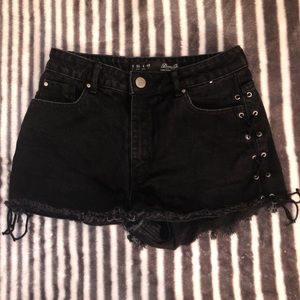 Denim High Waisted Shorts